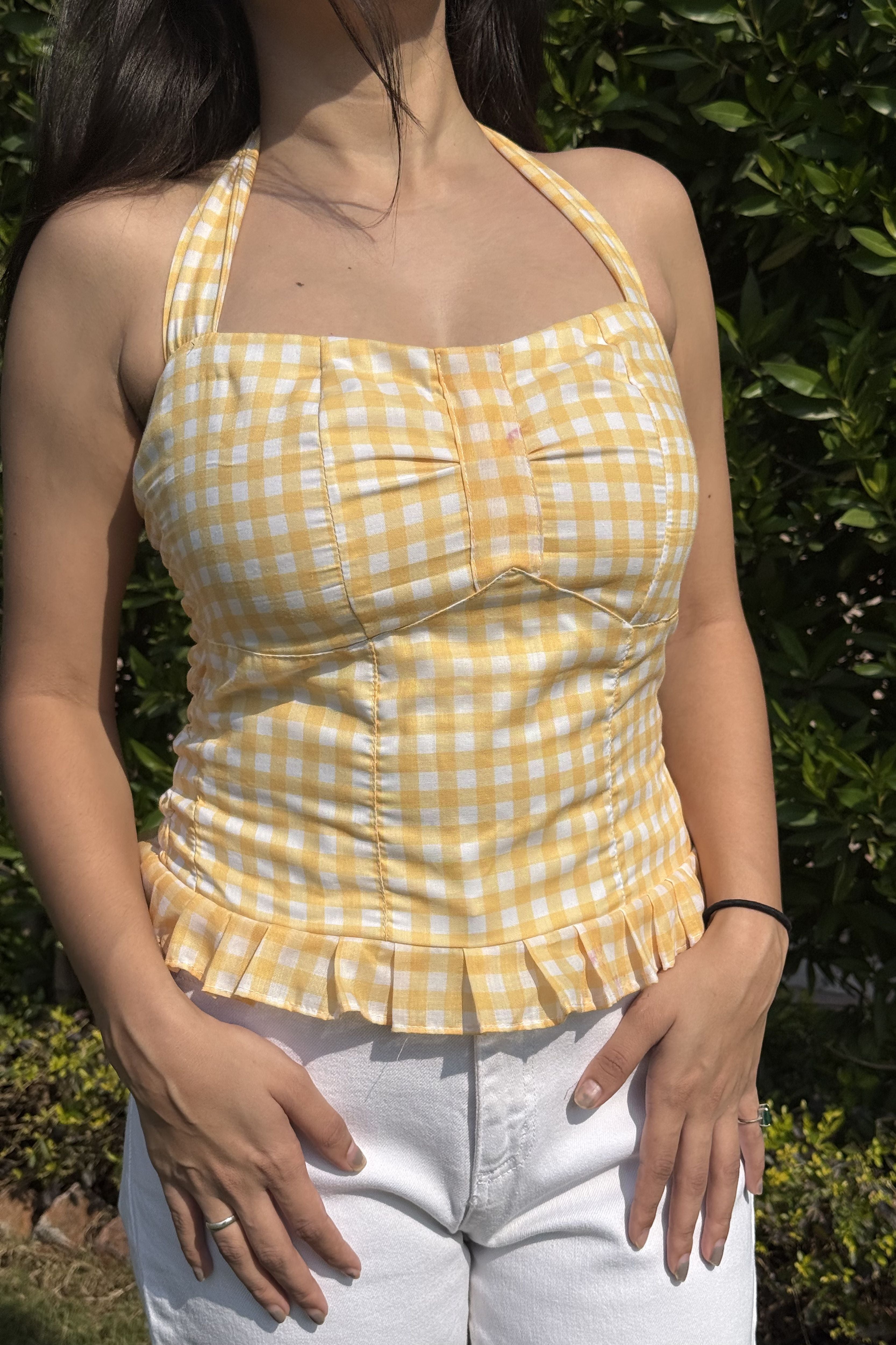 SUMMER VIBES GINGHAM TOP