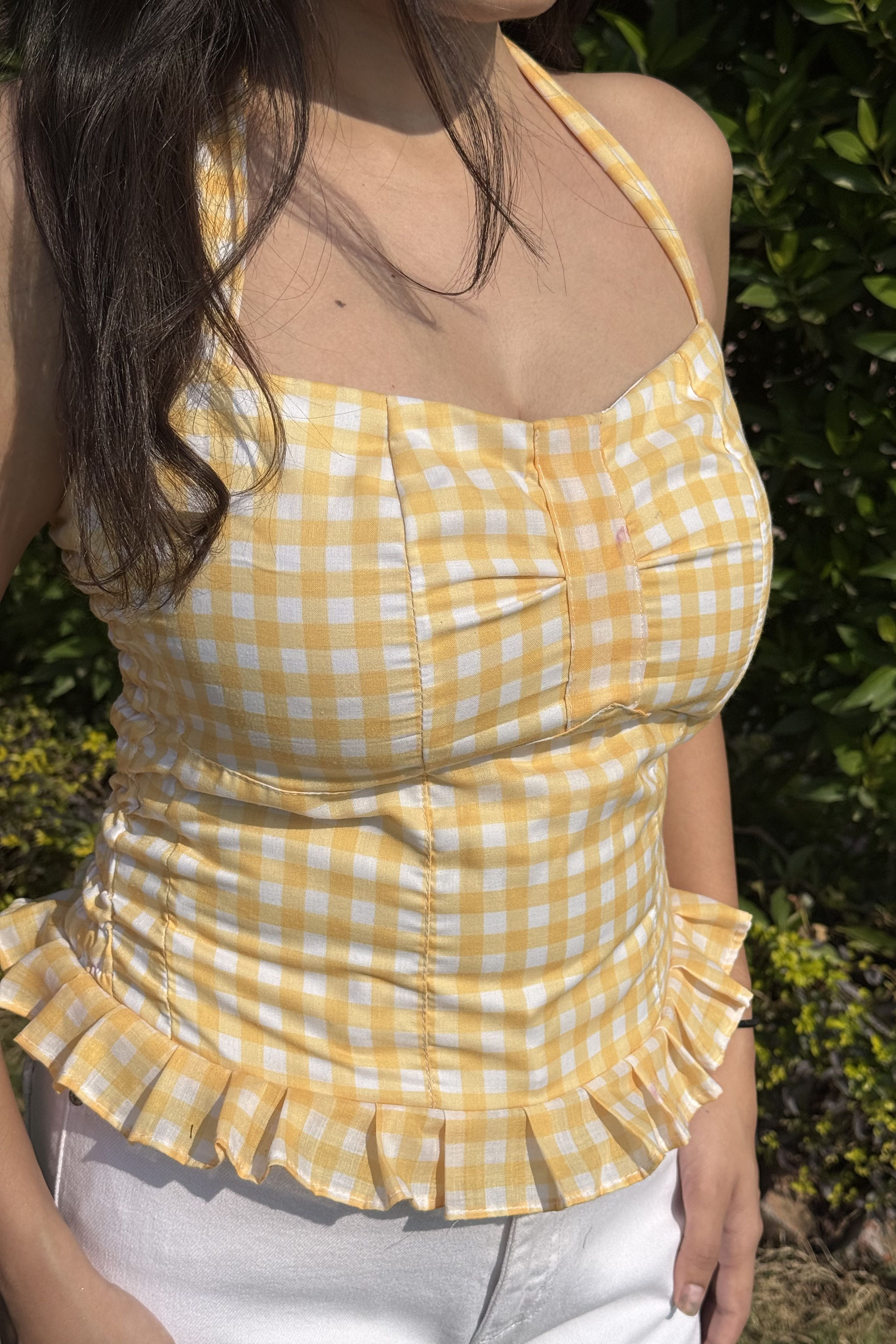 SUMMER VIBES GINGHAM TOP