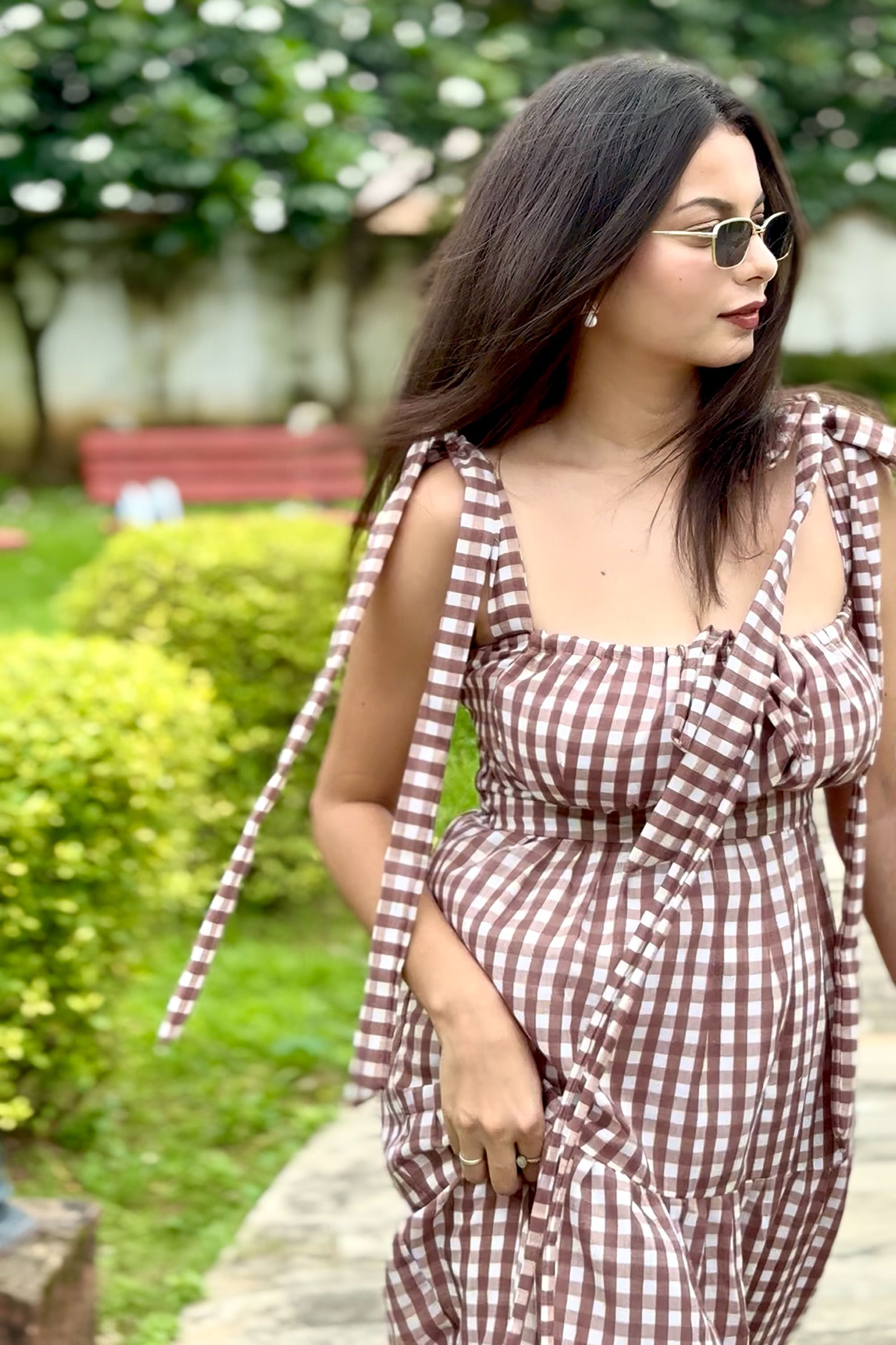 GINGHAM GRACE MAXI DRESS