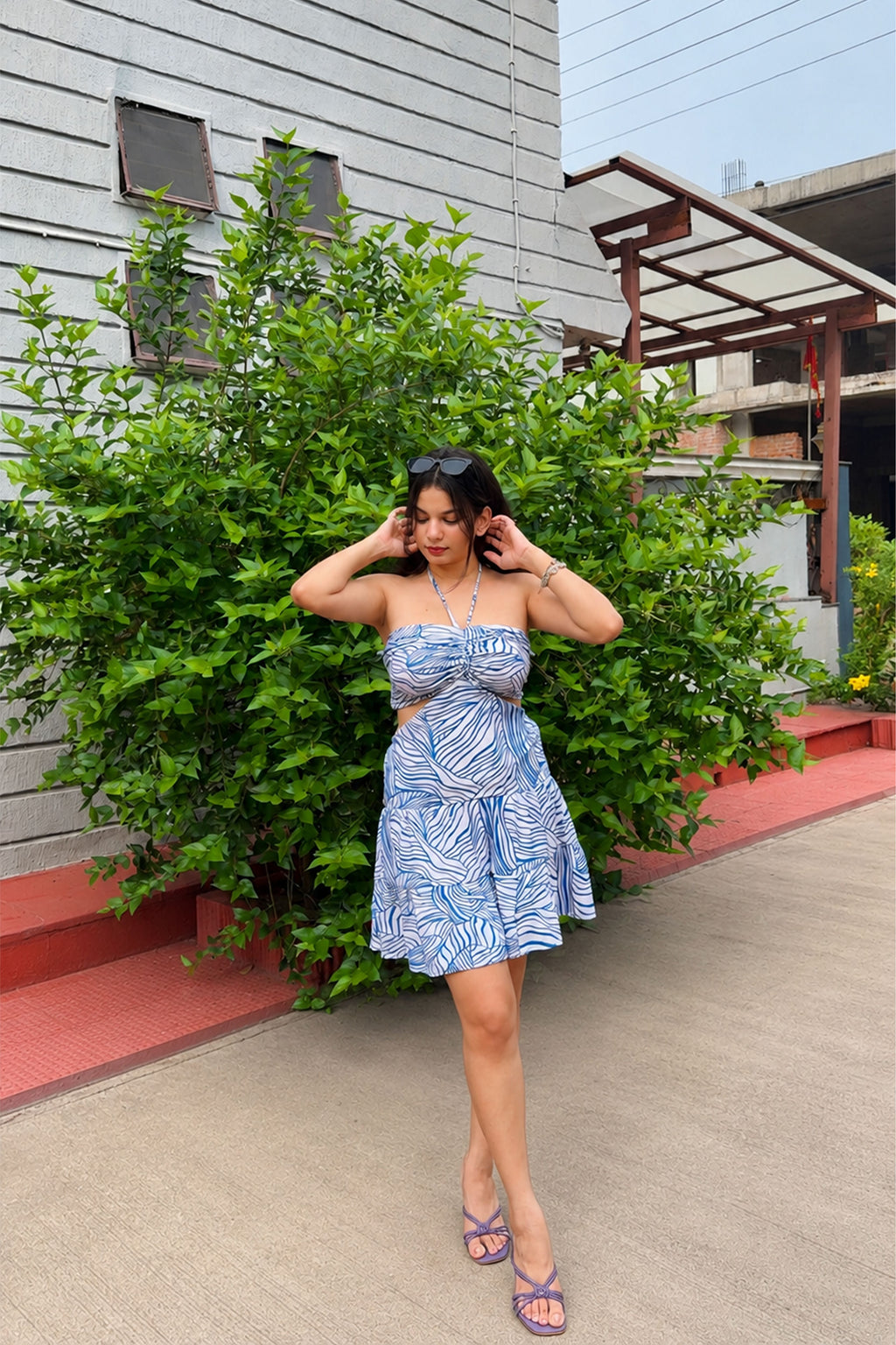 SUMMER MUSE CUTOUT MINI DRESS
