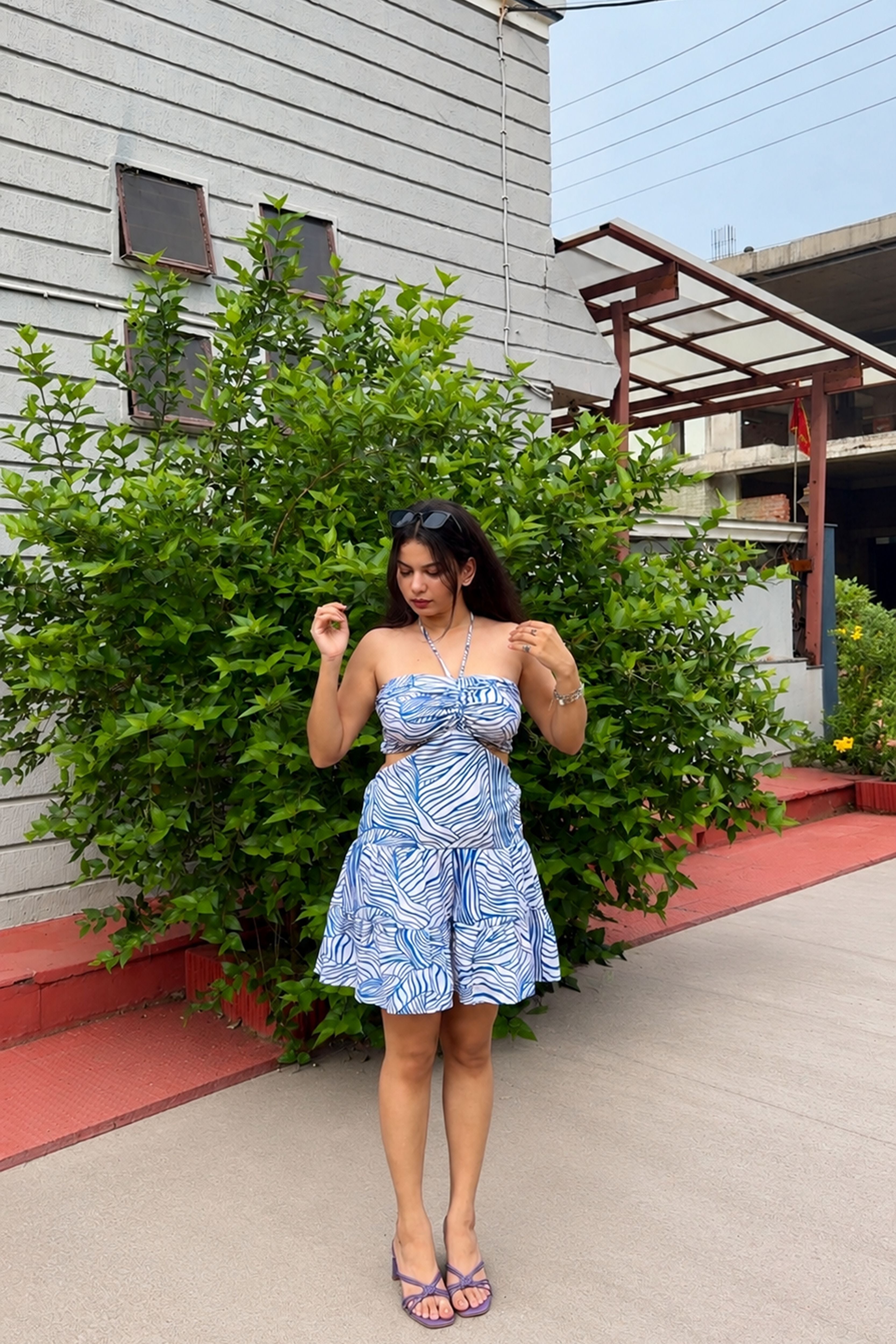 SUMMER MUSE CUTOUT MINI DRESS