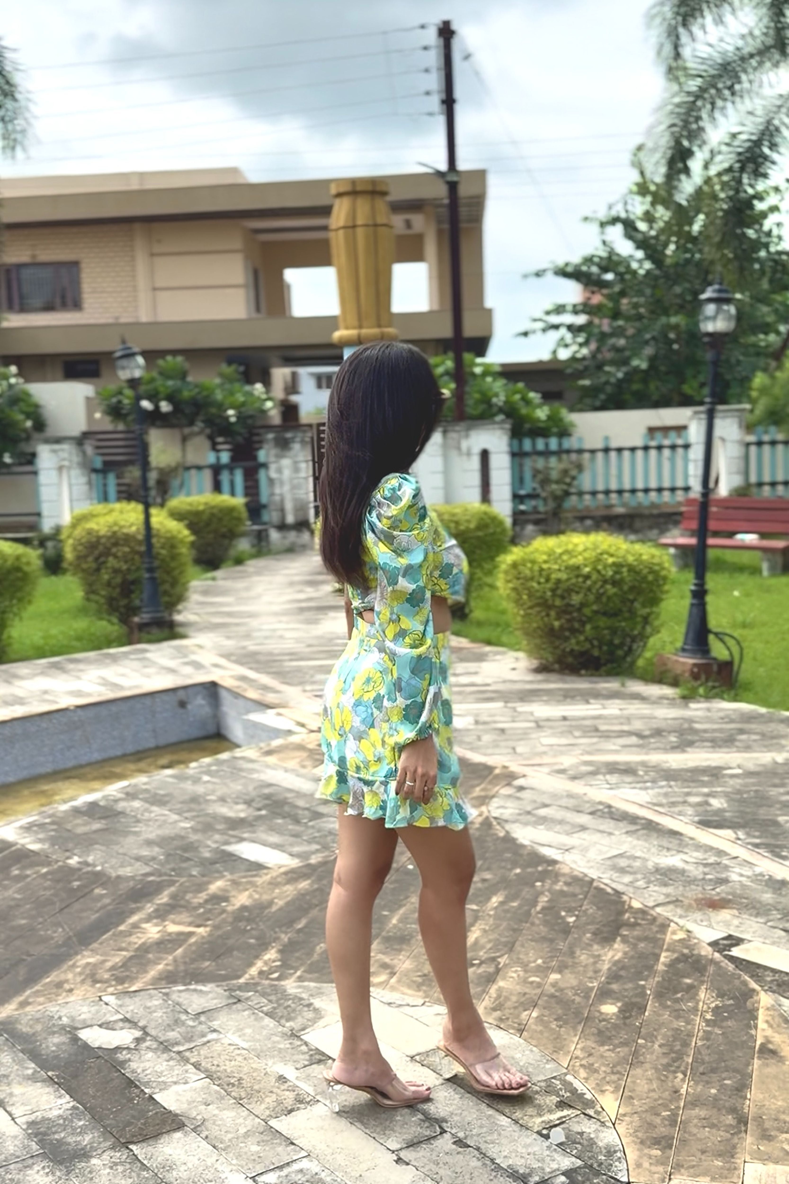 FLORA CUTOUT MINI DRESS