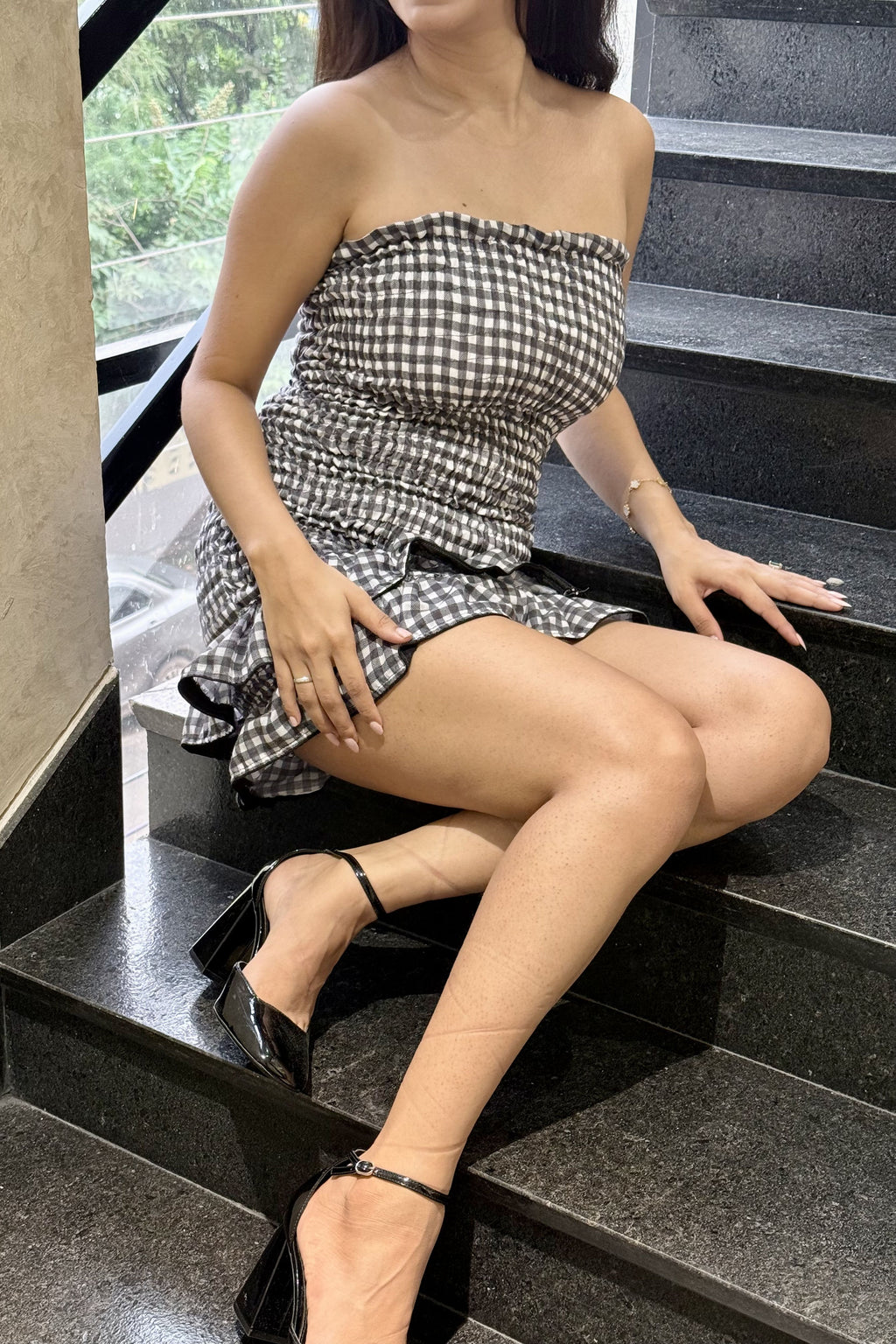 THE GRID GIRL MINI DRESS