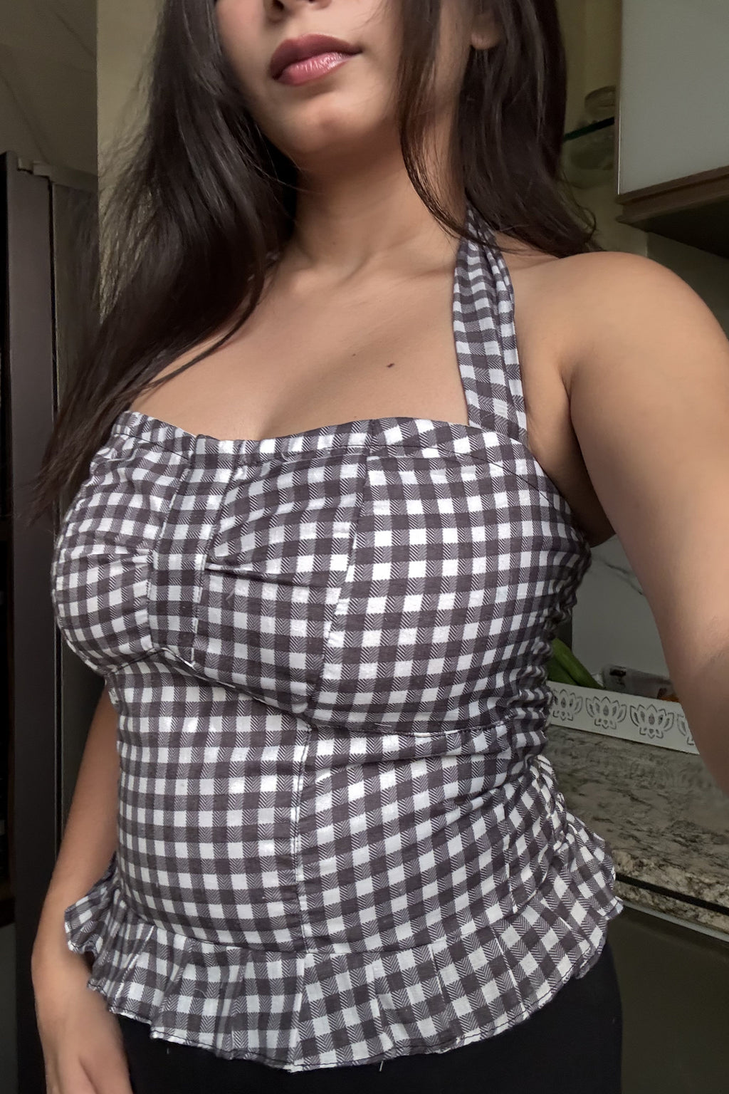 LUNA GINGHAM TOP