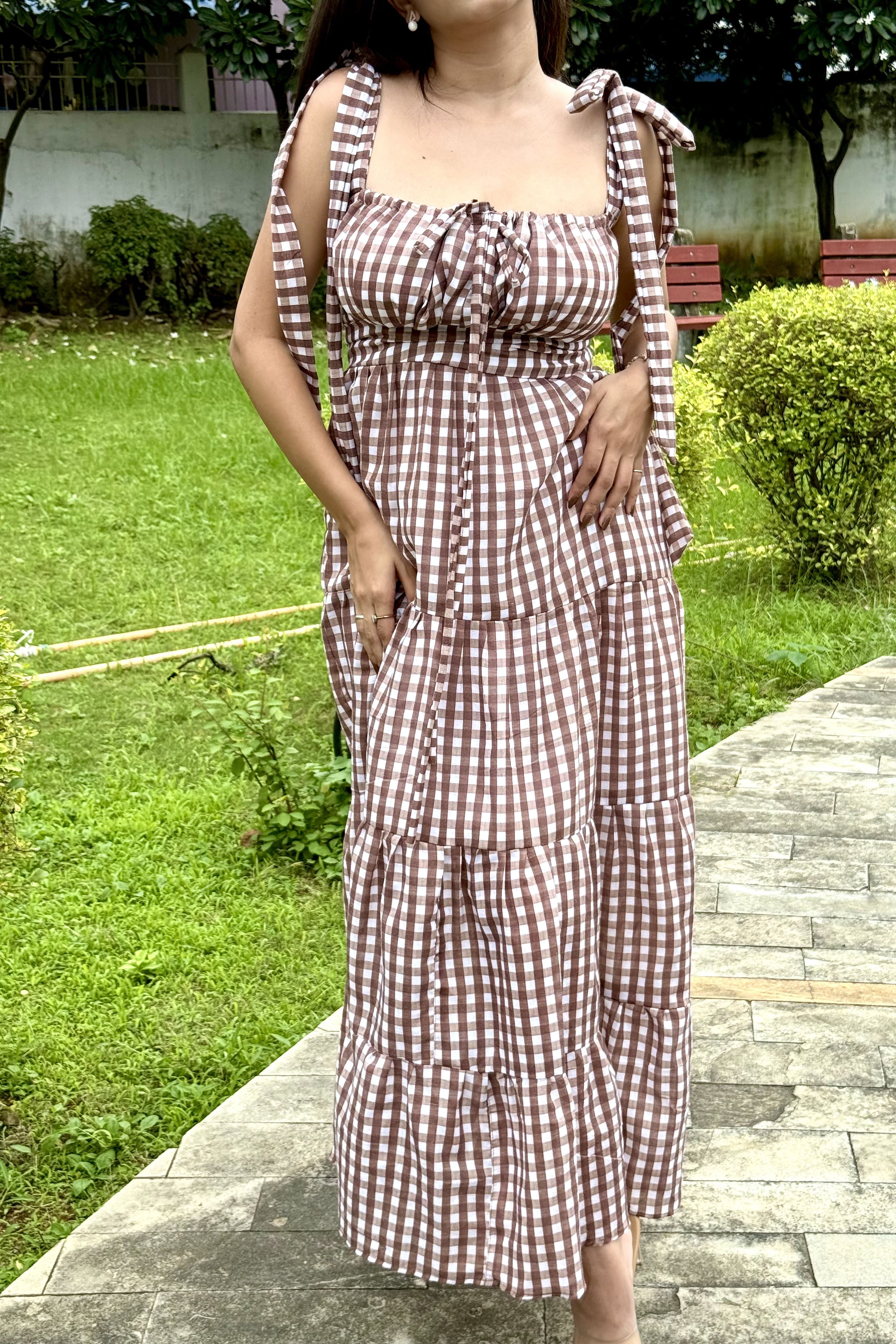 GINGHAM GRACE MAXI DRESS